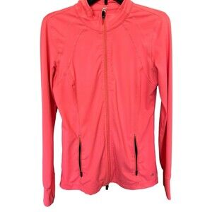 Idealogy Athletic Jacket Activewear Hot Pink  Women Sz S Thumbhole